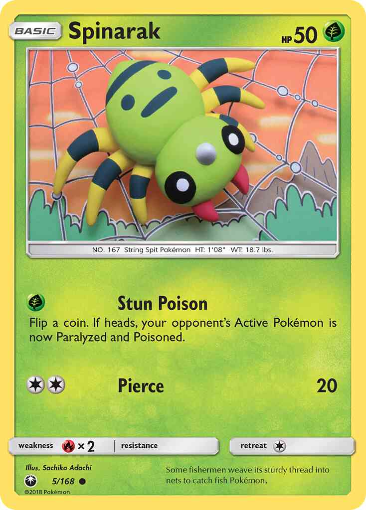 Spinarak - 5/168 - Common [sm7-5] [Reverse Holo]