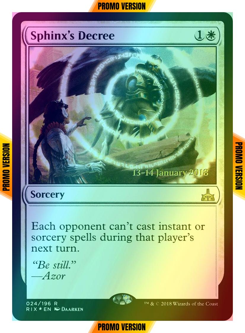 Sphinx's Decree [24s] [Rivals of Ixalan Promos] [Foil]