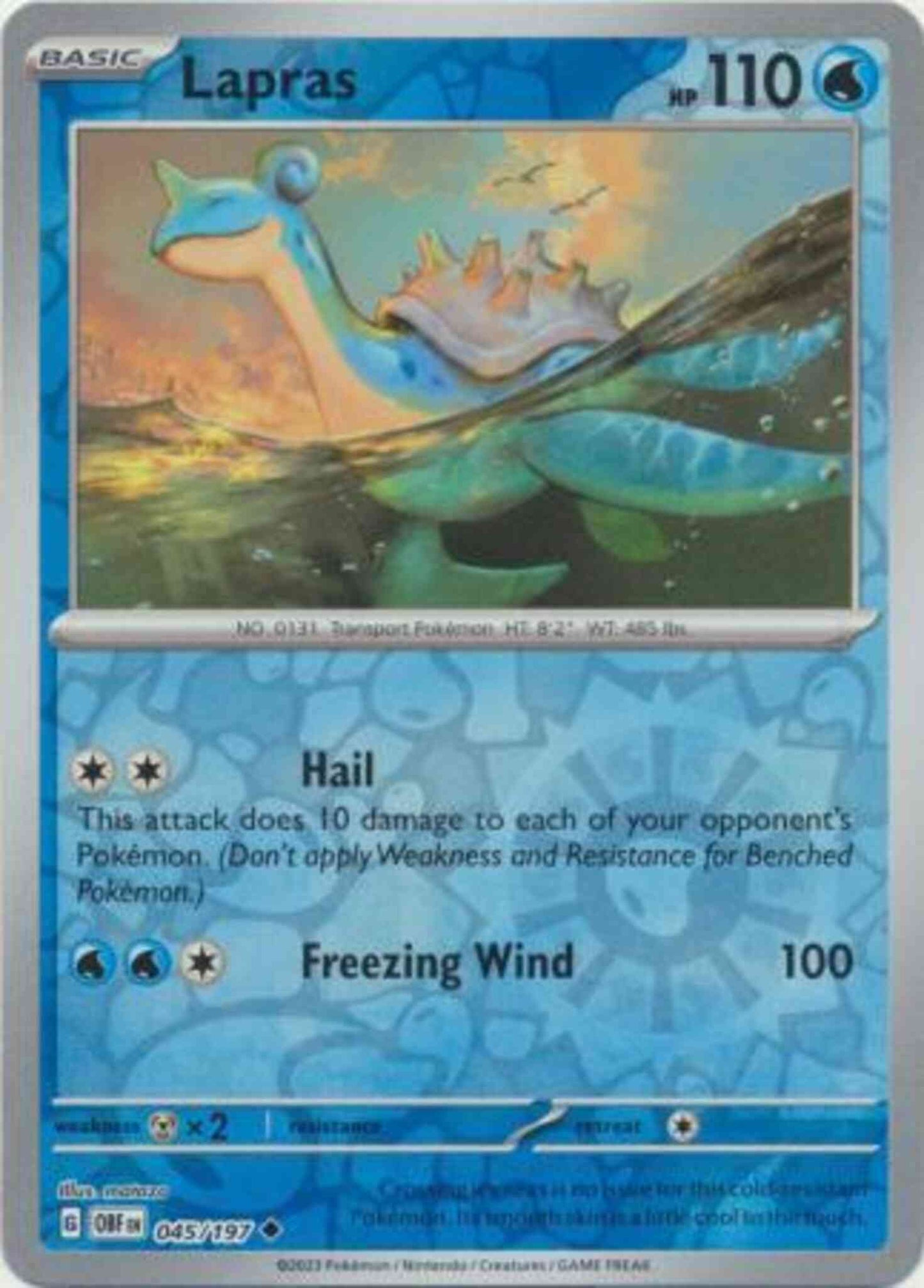 Lapras - 045/197 - Uncommon [sv03-045] [Reverse Holo]
