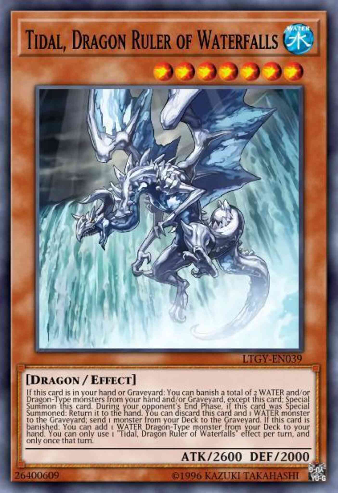 Tidal, Dragon Ruler of Waterfalls - LTGY-EN039 - Rare - Unlimited
