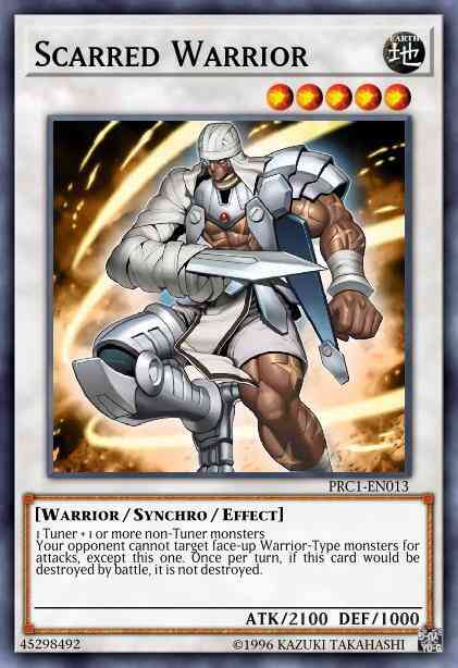 Scarred Warrior - PRC1-EN013 - Super Rare - 1st Edition