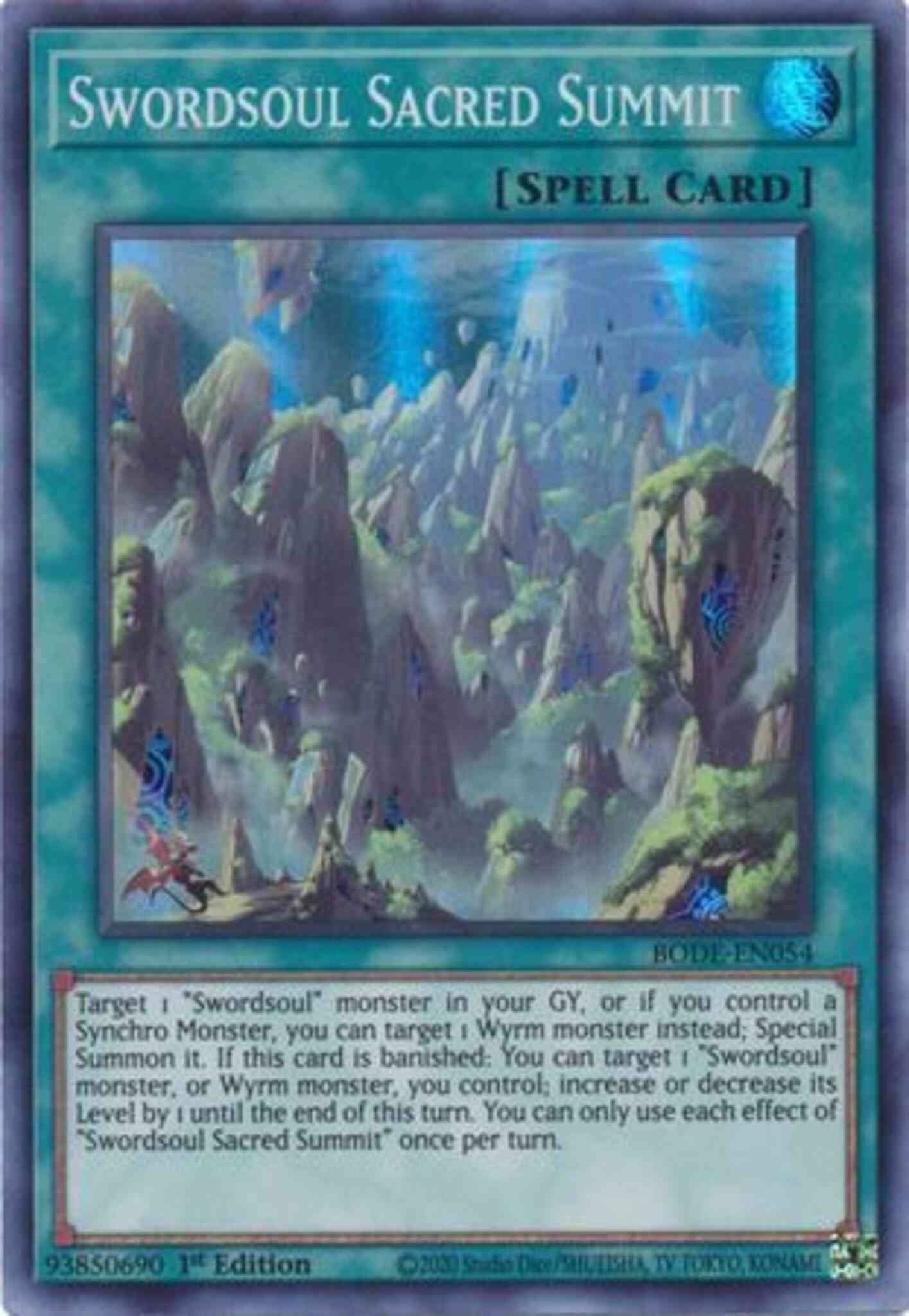 Swordsoul Sacred Summit - BODE-EN054 - Super Rare - 1st Edition