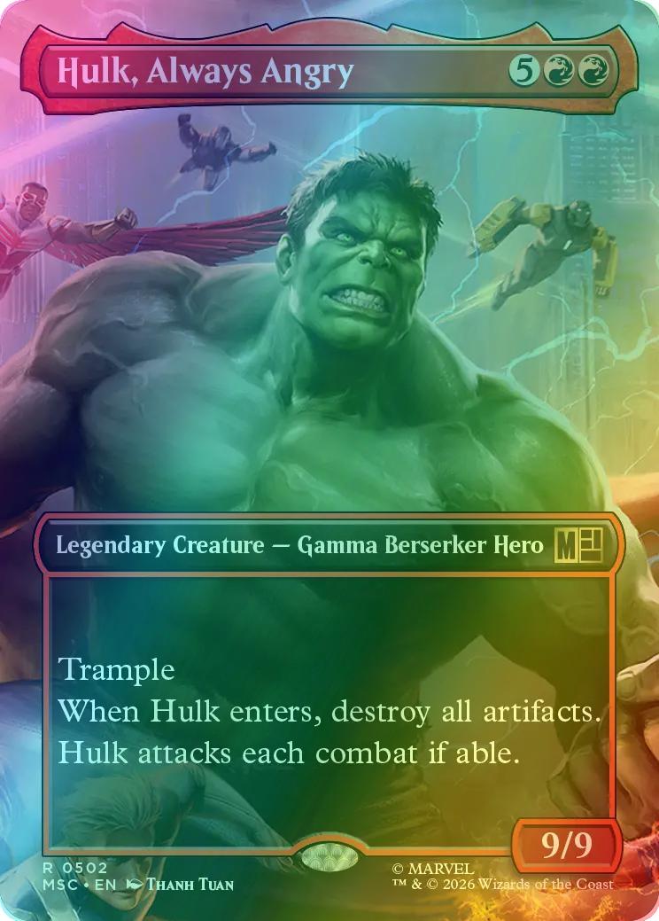 Hulk, Always Angry [502] [Borderless] [Scene] [Marvel Super Heroes: Commander] [Foil]