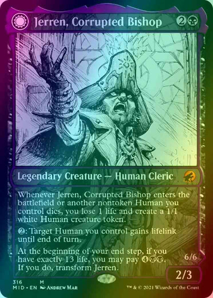 Jerren, Corrupted Bishop // Ormendahl, the Corrupter [316] [Eternal Night Showcase] [Innistrad: Midnight Hunt] [Foil]