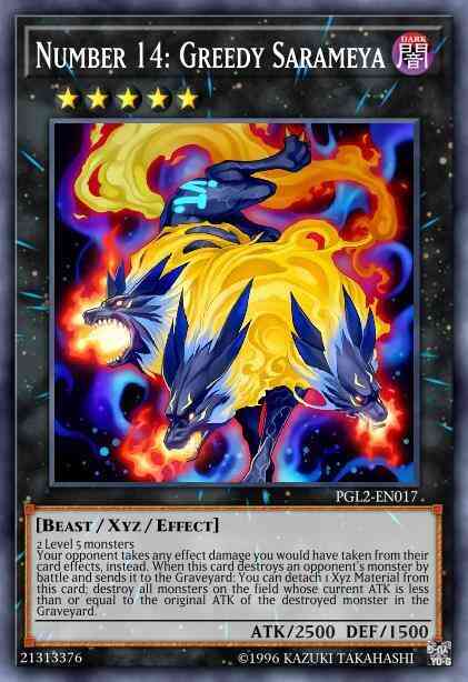 Number 14: Greedy Sarameya - PGL2-EN017 - Gold Secret Rare - 1st Edition