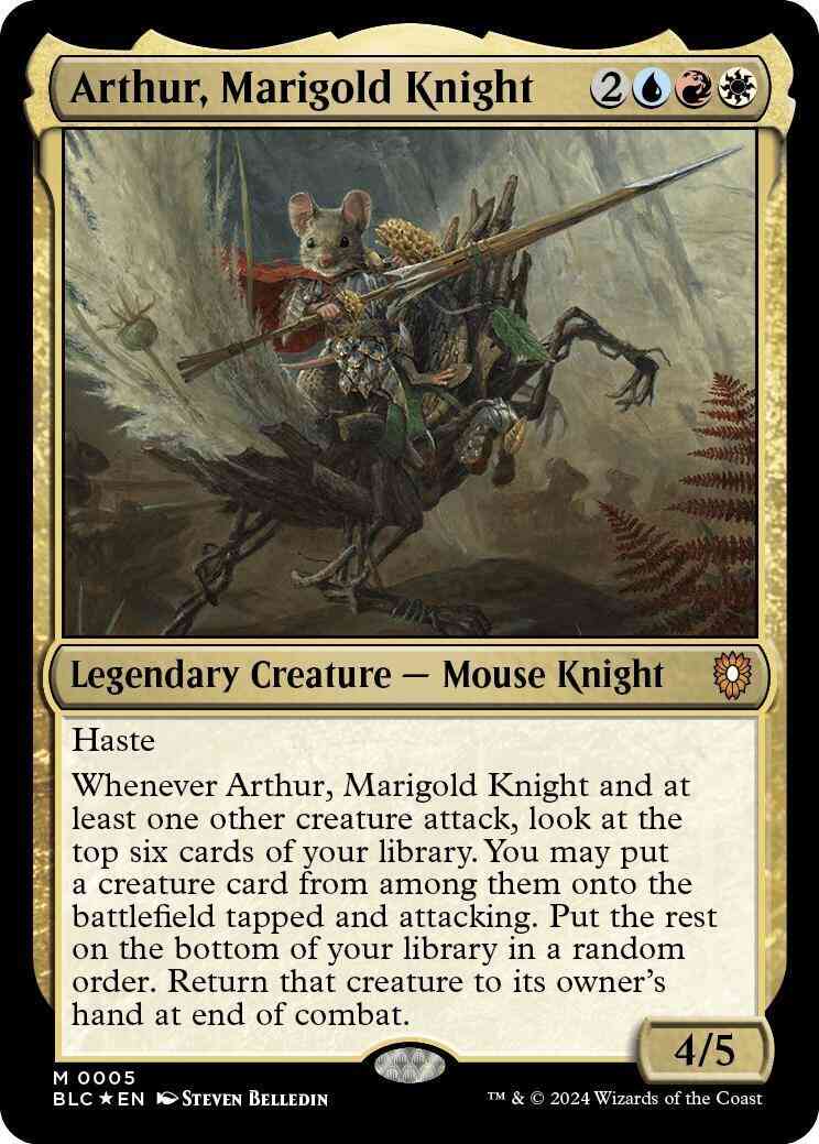 Arthur, Marigold Knight [5] [Bloomburrow: Commander] [Foil]