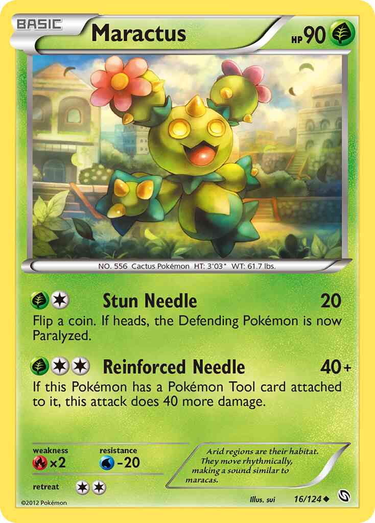 Maractus - 16/124 - Uncommon [bw6-16] [Reverse Holo]