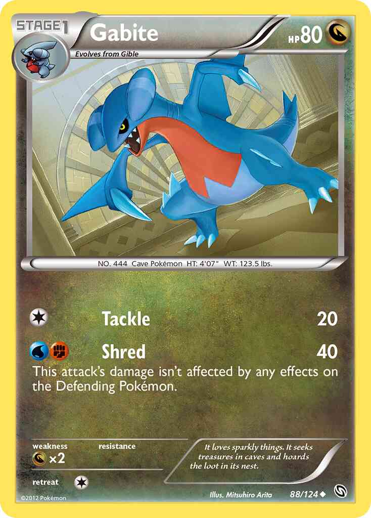 Gabite - 88/124 - Uncommon [bw6-88] [Reverse Holo]