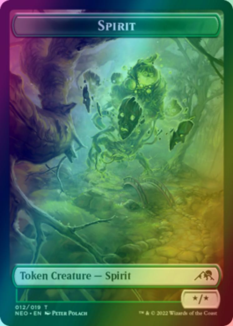 Samurai Token (03) // Spirit Token (12) [Kamigawa: Neon Dynasty: Tokens] [Foil]
