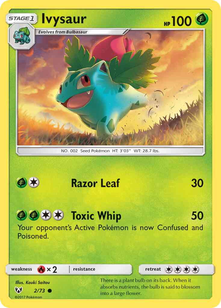 Ivysaur - 2/73 - Common [sm35-2] [Reverse Holo]