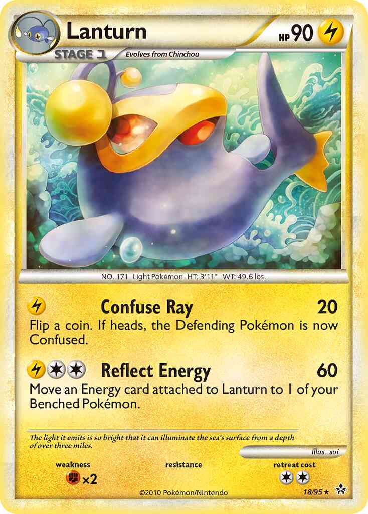 Lanturn - 18/95 - Rare [hgss2-18] [Non-Holo]