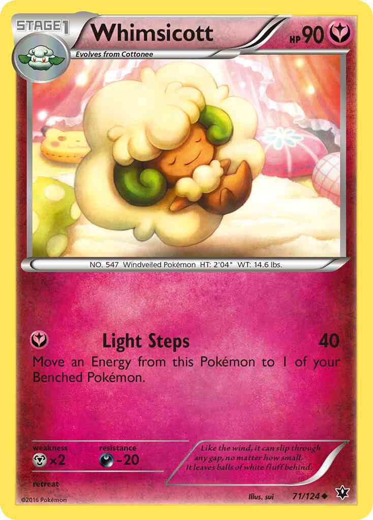 Whimsicott - 71/124 - Uncommon [xy10-71] [Non-Holo]