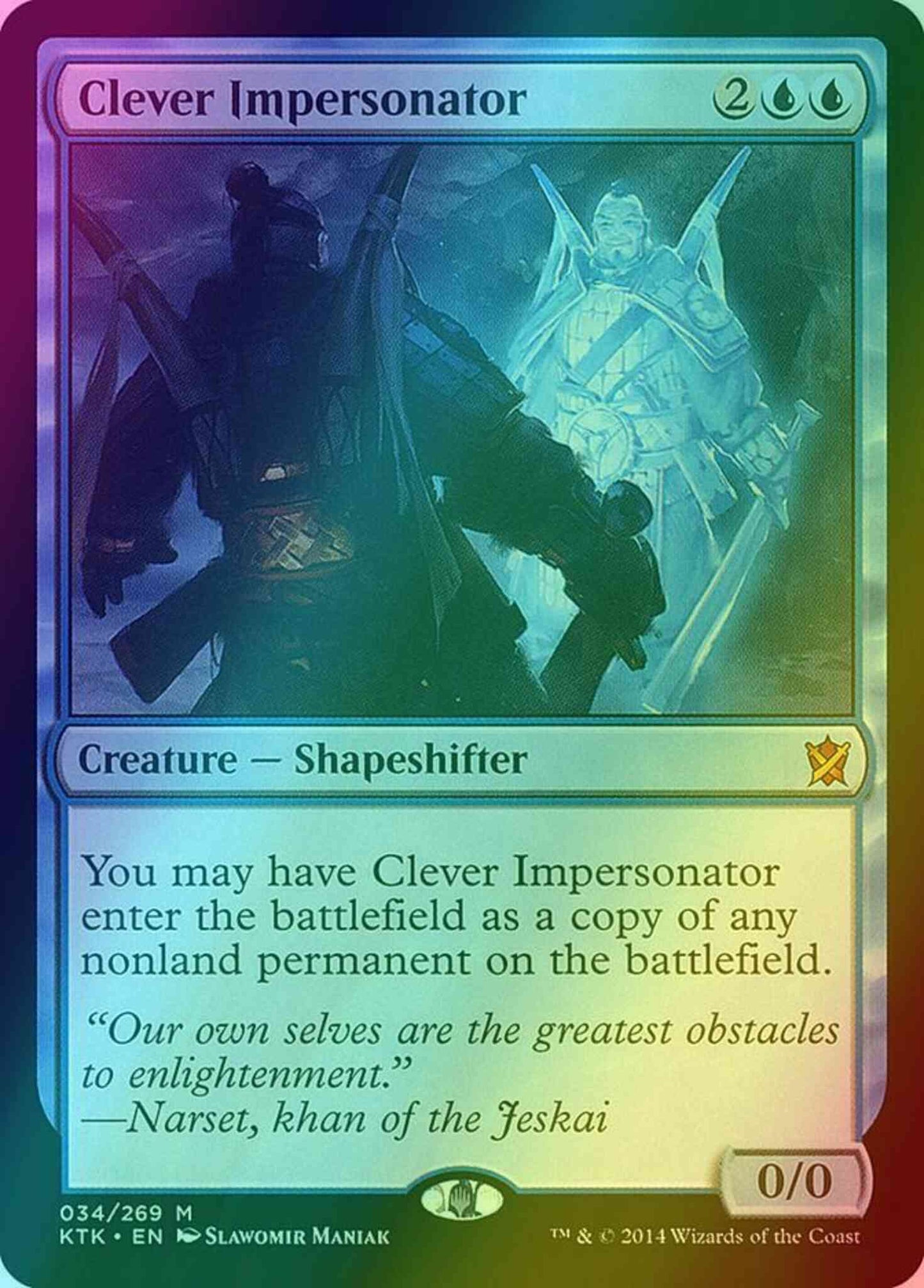 Clever Impersonator [34] [Khans Of Tarkir] [Foil]