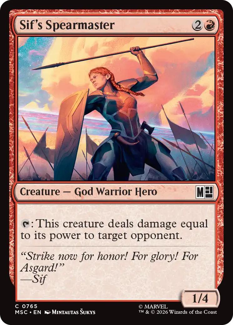 Sif's Spearmaster [765] [Jumpstart] [Welcome Deck] [Marvel Super Heroes: Commander] [Non-Foil]