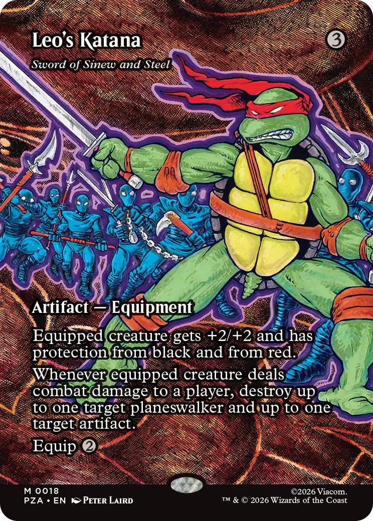 Leo's Katana - Sword of Sinew and Steel [18] [Borderless] [Teenage Mutant Ninja Turtles Source Material] [Non-Foil]