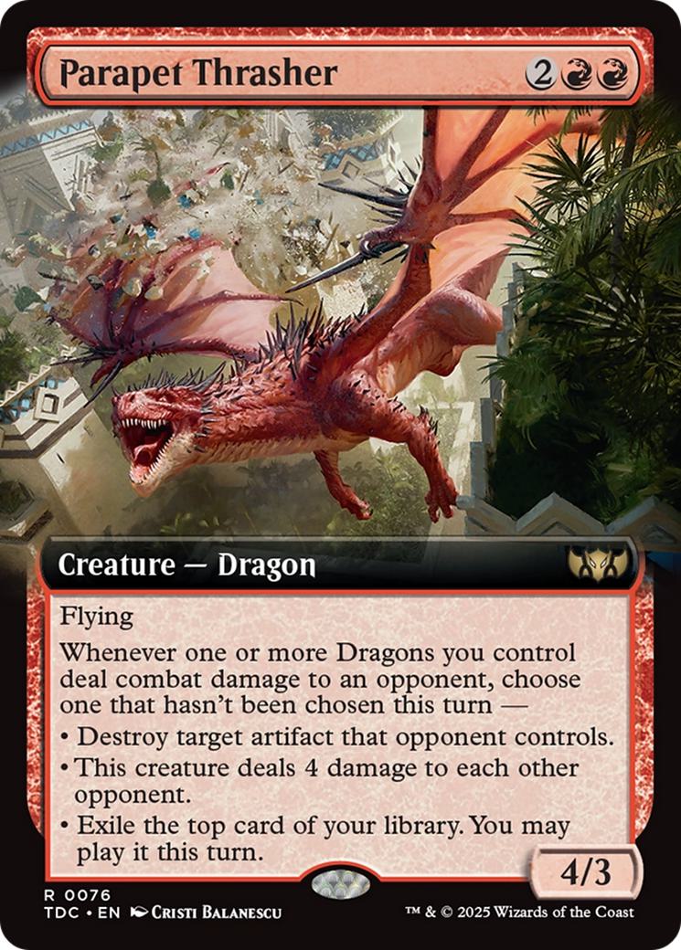 Parapet Thrasher [76] [Extended Art] [Tarkir: Dragonstorm: Commander] [Non-Foil]