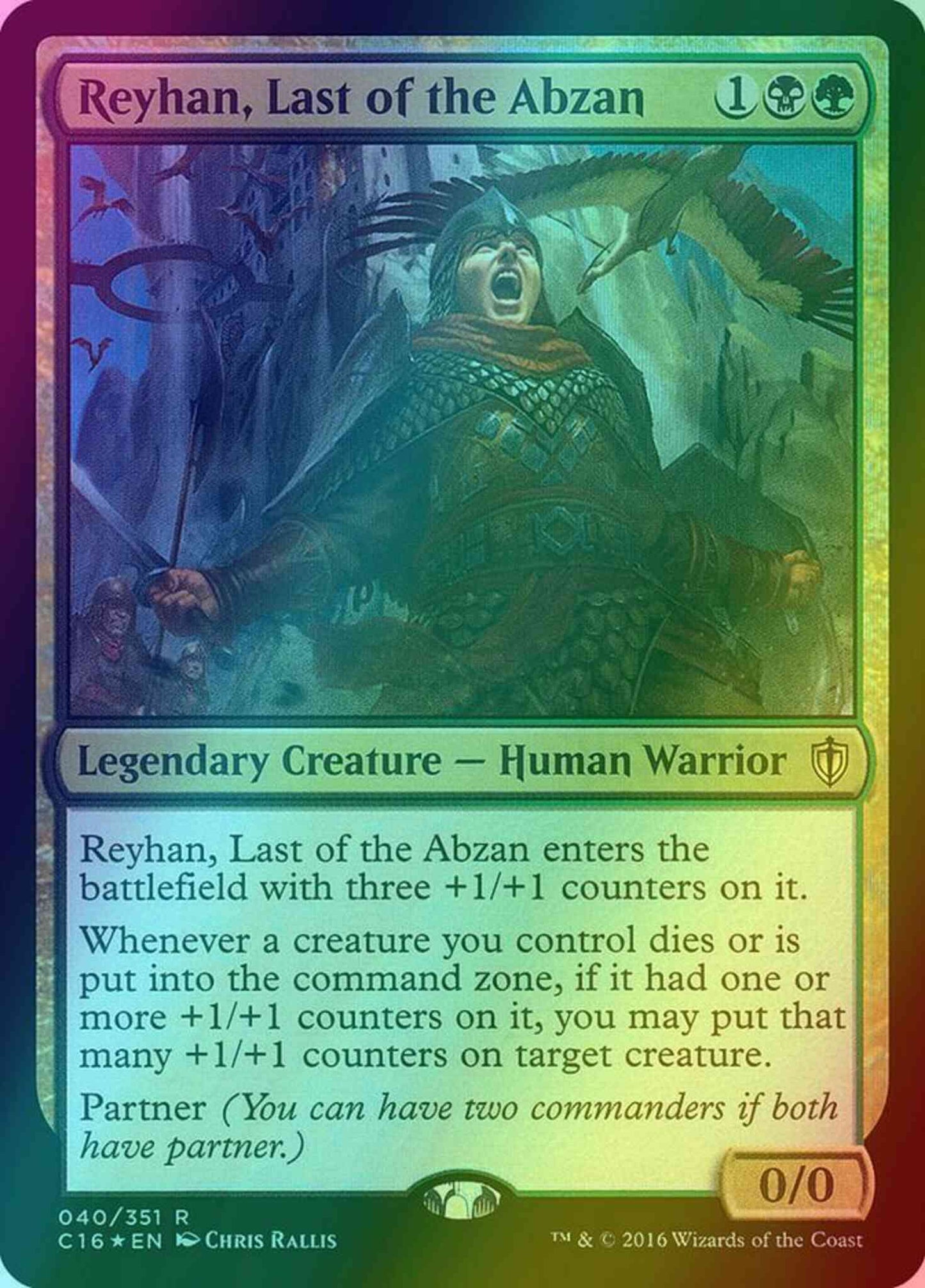 Reyhan, Last of the Abzan [40] [Commander 2016] [Foil]