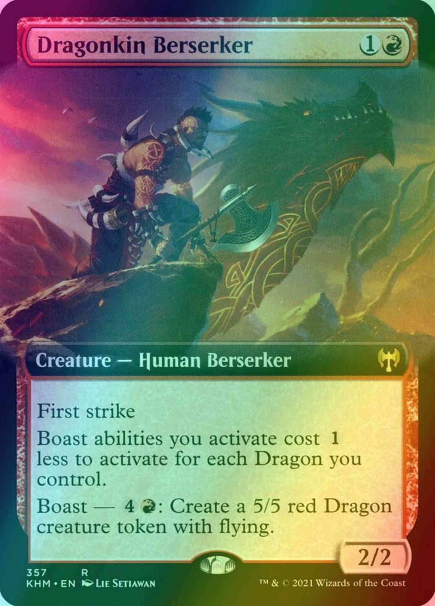 Dragonkin Berserker [357] [Extended Art] [Kaldheim] [Foil]