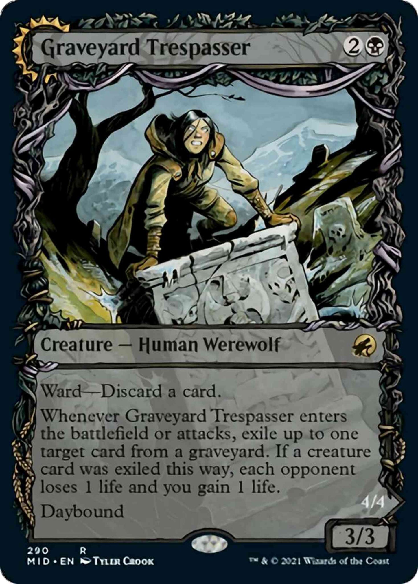 Graveyard Trespasser // Graveyard Glutton [290] [Equinox Showcase] [Innistrad: Midnight Hunt] [Non-Foil]