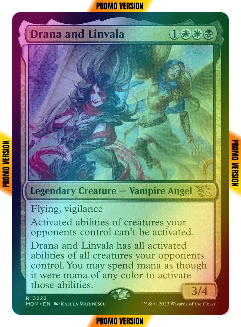 Drana and Linvala [222p] [Promo Pack] [March of the Machine: Promos] [Foil]