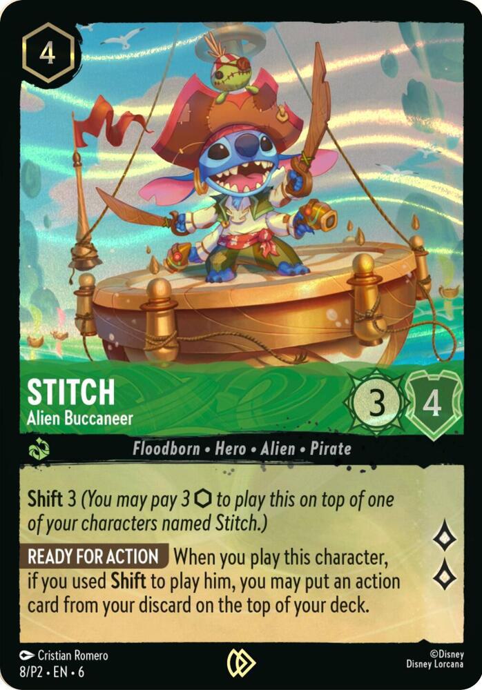 Stitch - Alien Buccaneer (Stitch Collector's Gift Set Promo) - 8/P2 [Disney Lorcana Promo Cards] [Holofoil]