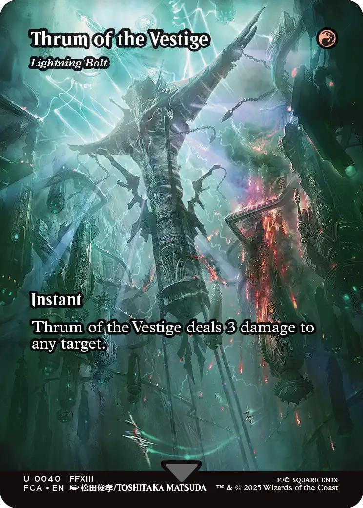 Thrum of the Vestige - Lightning Bolt [40] [Borderless] [FINAL FANTASY: Through the Ages] [Non-Foil]