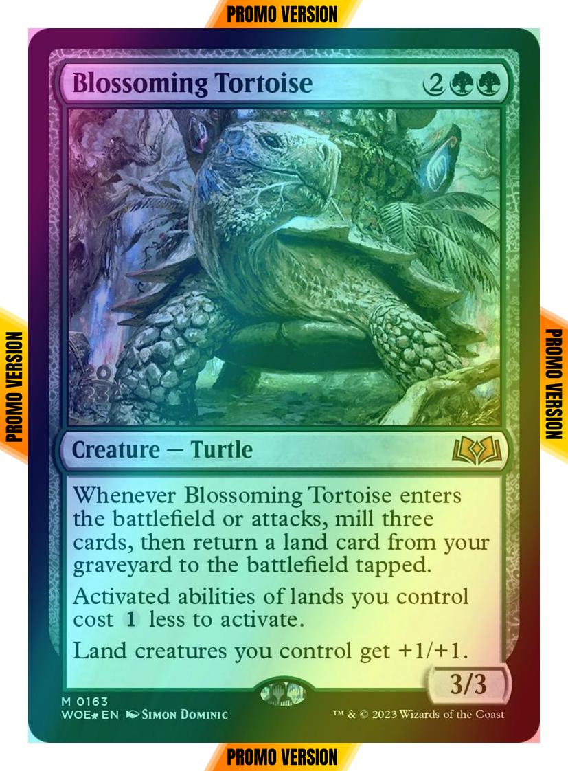 Blossoming Tortoise [163s] [Prerelease] [Wilds of Eldraine: Promos] [Foil]