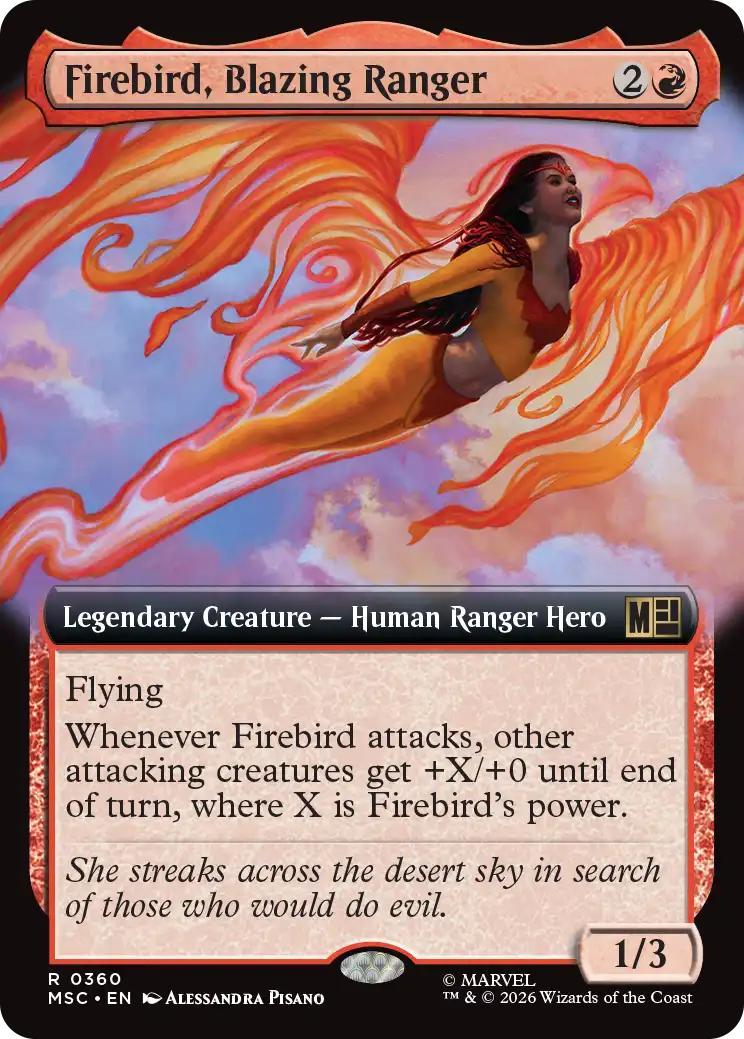 Firebird, Blazing Ranger [360] [Extended Art] [Marvel Super Heroes: Commander] [Non-Foil]
