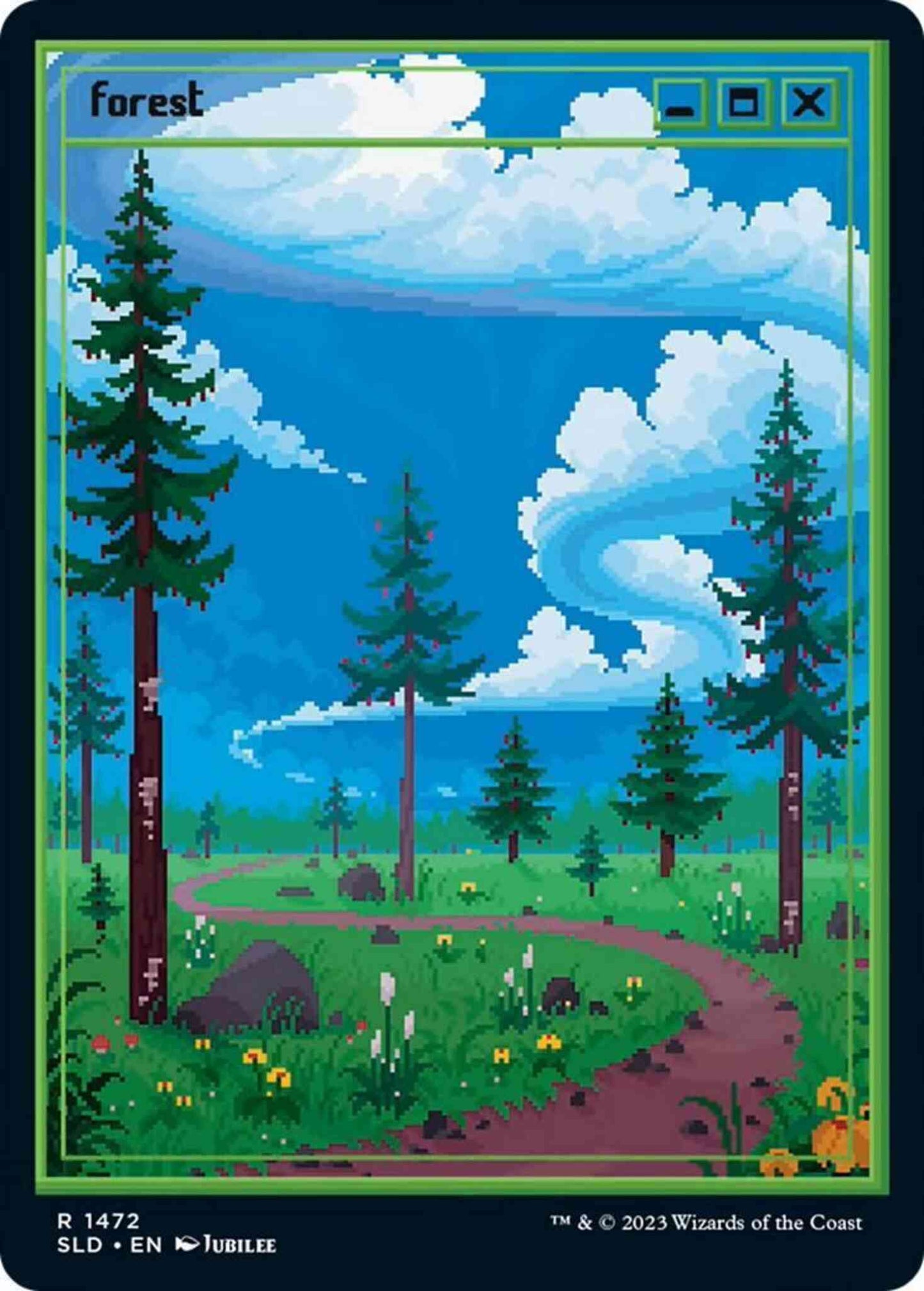 Forest [1472] [Full Art] [Pixel Lands_v02.jpg] [Secret Lair Drop] [Non-Foil]