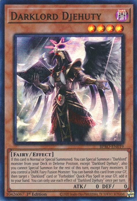 Darklord Djehuty - BPRO-EN019 - Super Rare - 1st Edition