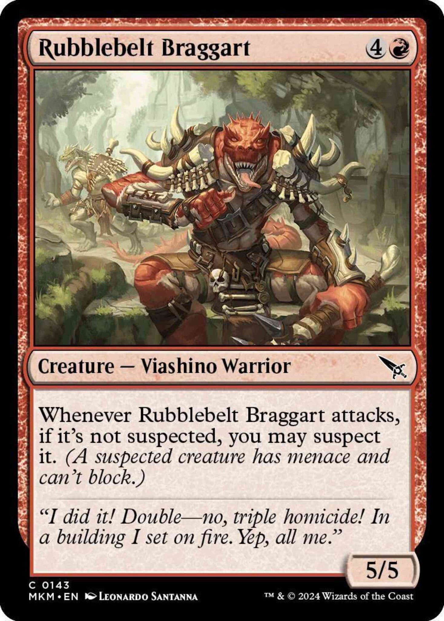 Rubblebelt Braggart [143] [Murders at Karlov Manor] [Non-Foil]