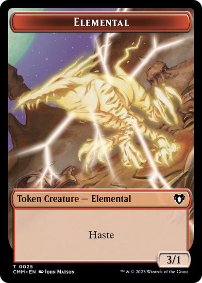 Eldrazi Spawn Token (03) // Elemental Token (25) [Commander Masters: Tokens] [Non-Foil]
