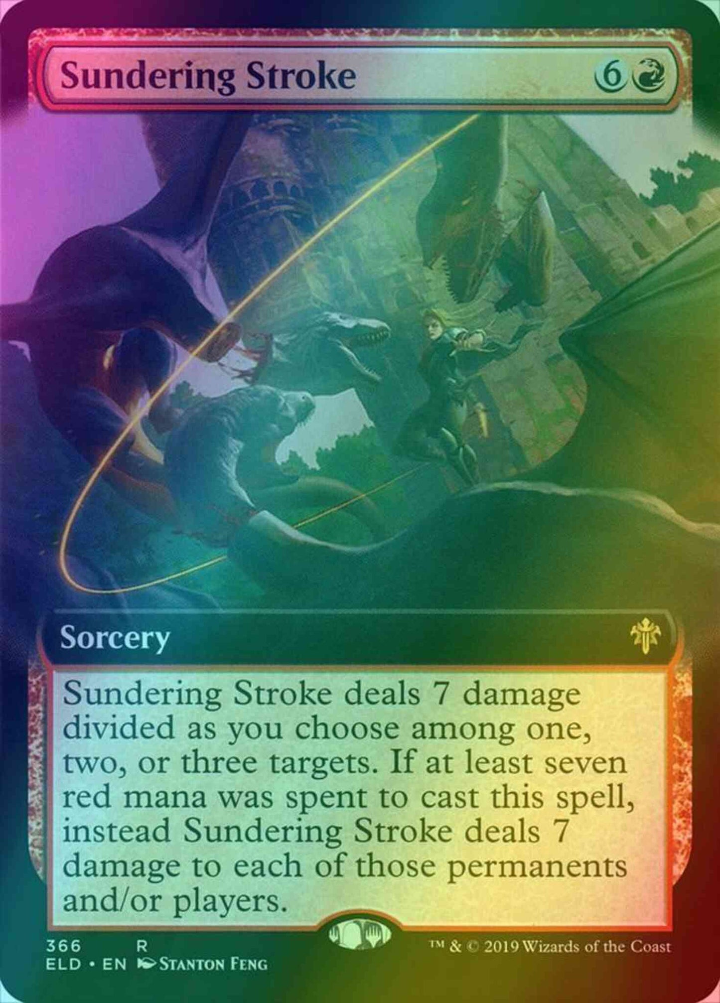Sundering Stroke [366] [Extended Art] [Throne of Eldraine] [Foil]