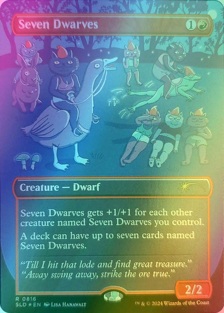 Seven Dwarves [0816] [Borderless] [Lisa Hanawalt] [Secret Lair Drop] [Foil]