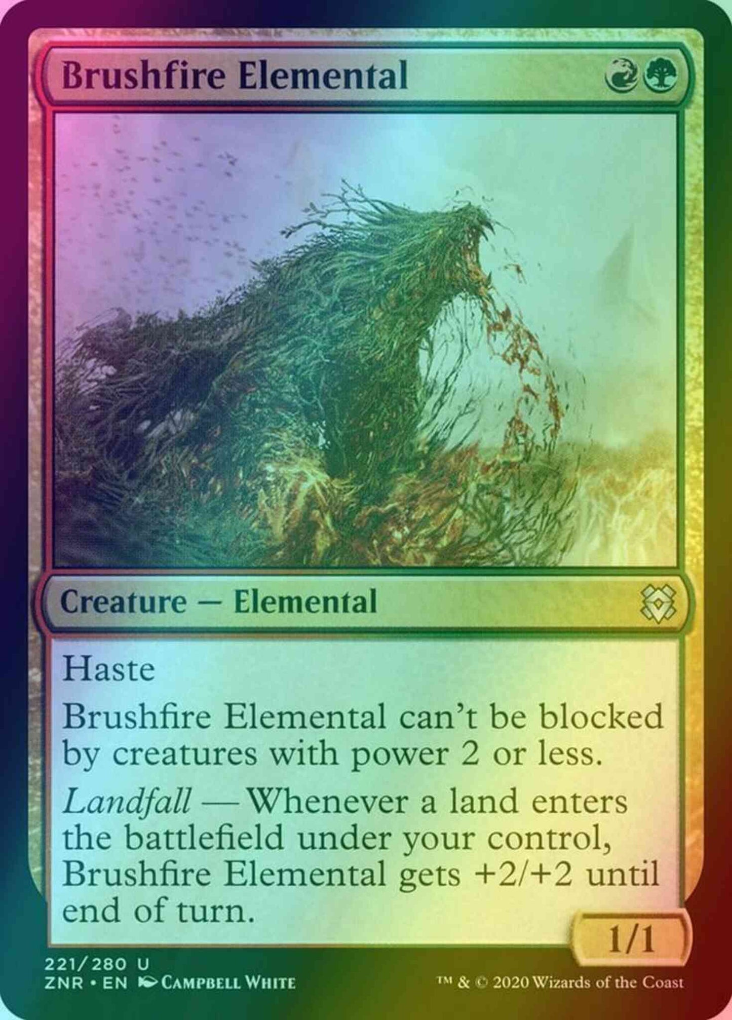 Brushfire Elemental [221] [Zendikar Rising] [Foil]
