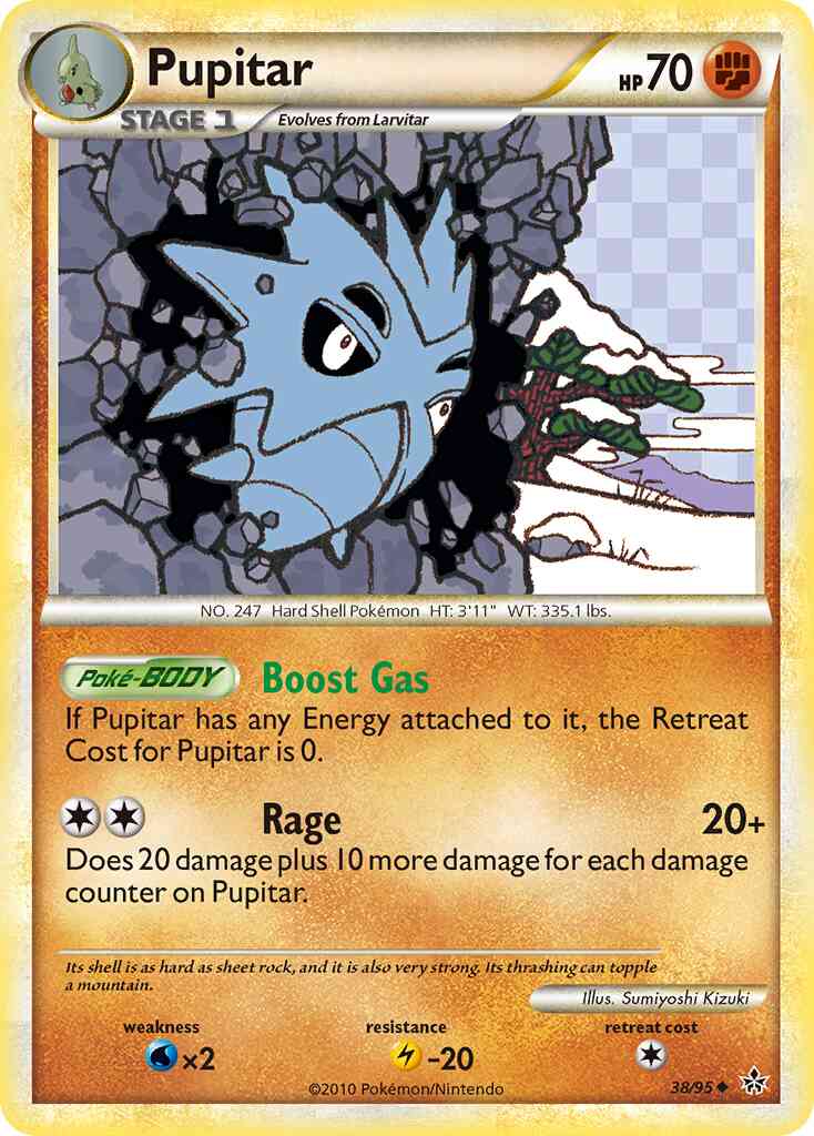 Pupitar - 38/95 - Uncommon [hgss2-38] [Non-Holo]