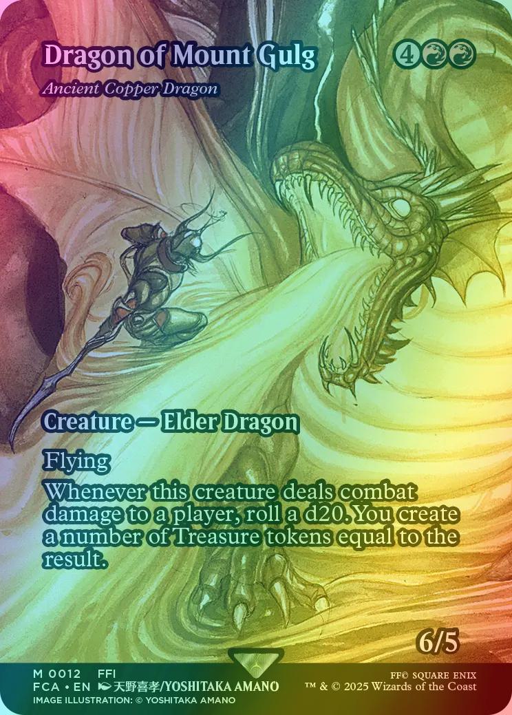 Dragon of Mount Gulg - Ancient Copper Dragon [12] [Borderless] [FINAL FANTASY: Through the Ages] [Foil]