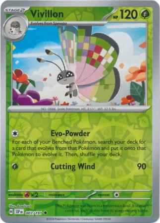 Vivillon - 007/191 - Uncommon [sv08-007] [Reverse Holo]