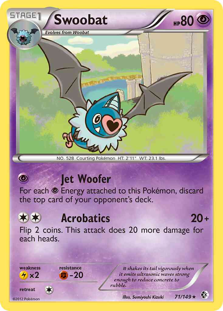 Swoobat - 71/149 - Rare [bw7-71] [Reverse Holo]