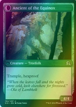 Autumnal Gloom // Ancient of the Equinox [194] [Shadows over Innistrad] [Foil]
