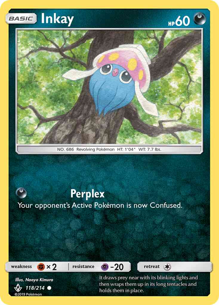 Inkay - 118/214 - Common [sm10-118] [Reverse Holo]
