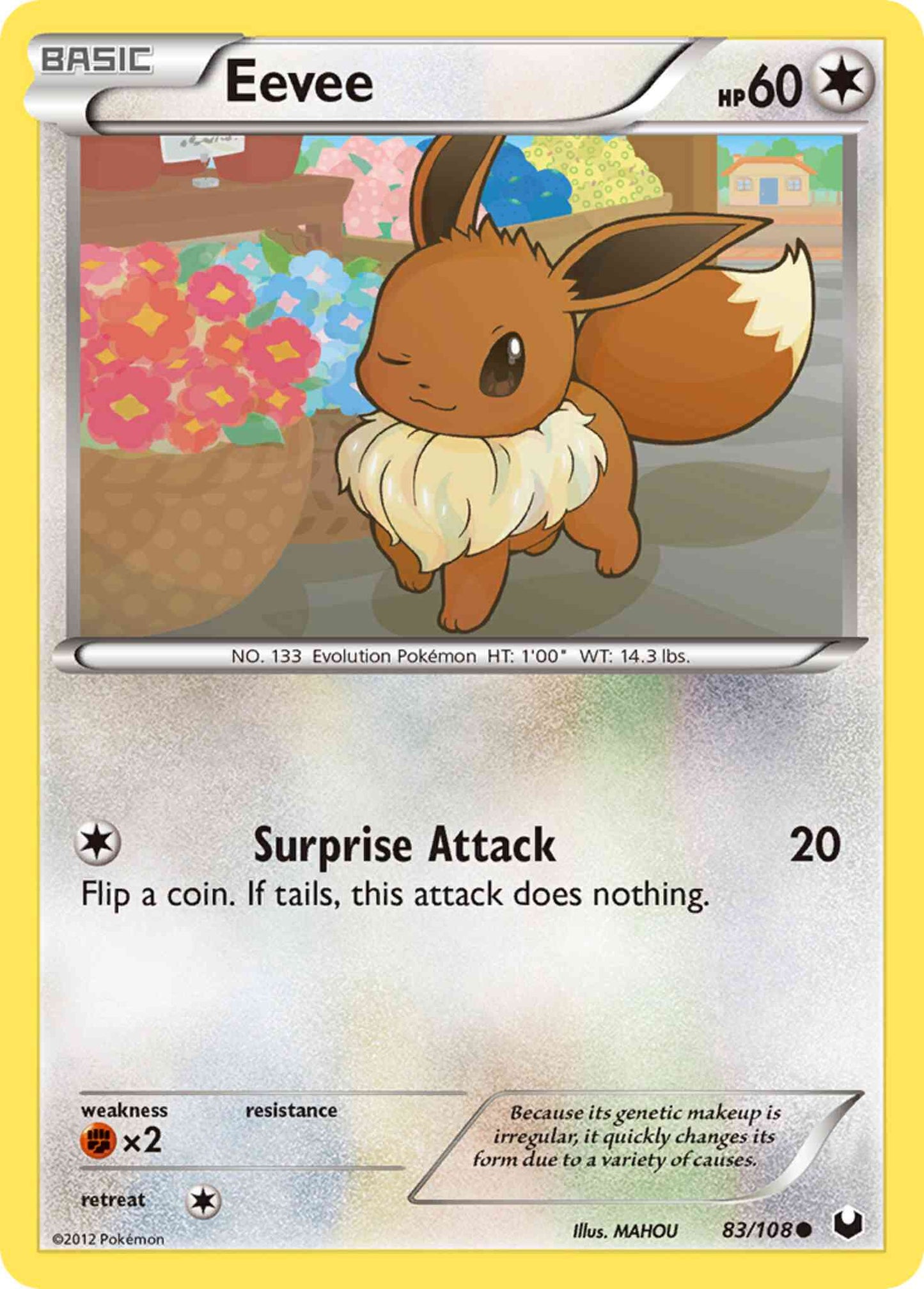 Eevee - 83/108 - Common [bw5-83] [Reverse Holo]