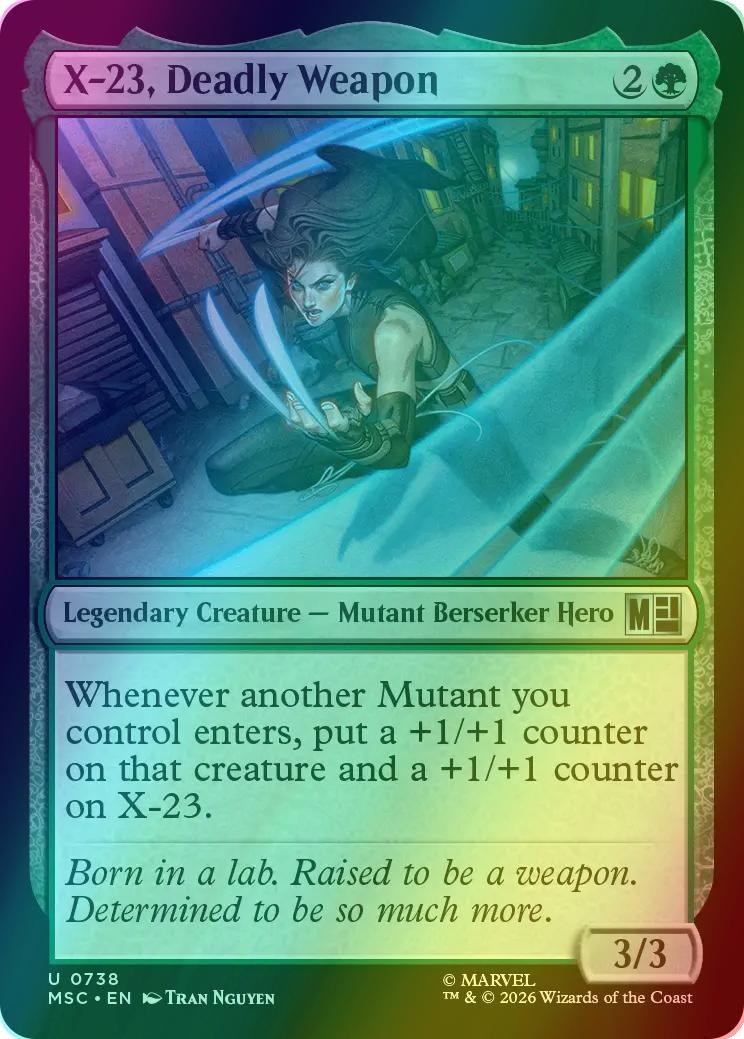 X-23, Deadly Weapon [738] [Jumpstart] [Marvel Super Heroes: Commander] [Foil]
