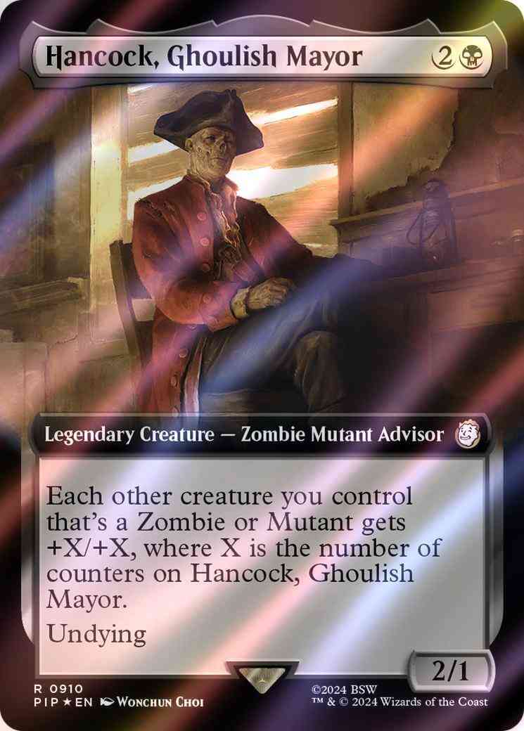 Hancock, Ghoulish Mayor [910] [Extended Art] [Fallout] [Surge Foil]