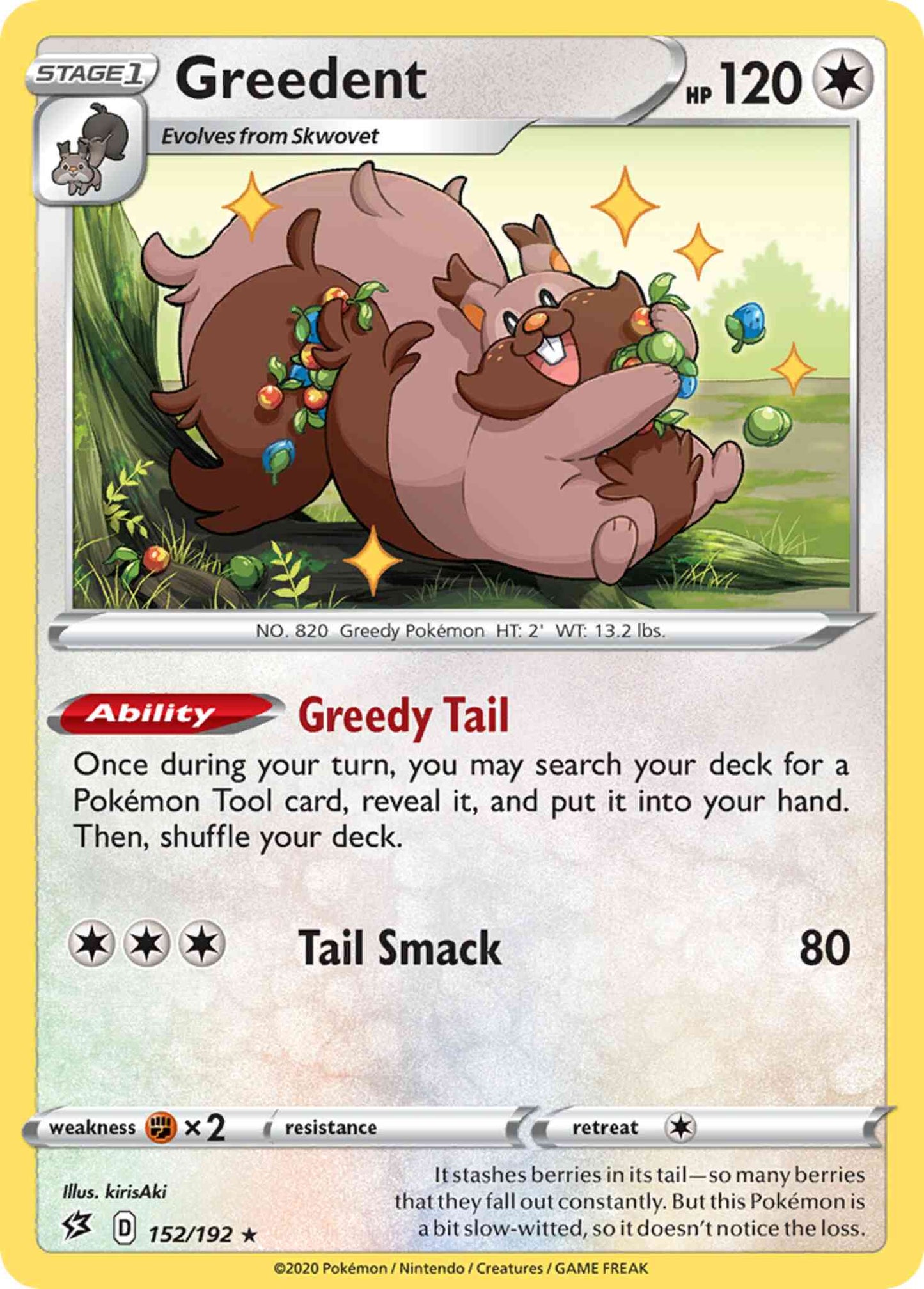 Greedent - 152/192 - Rare [swsh2-152] [Non-Holo]