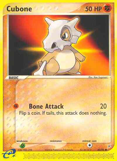 Cubone - 40/95 - Common [ex4-40] [Reverse Holo]