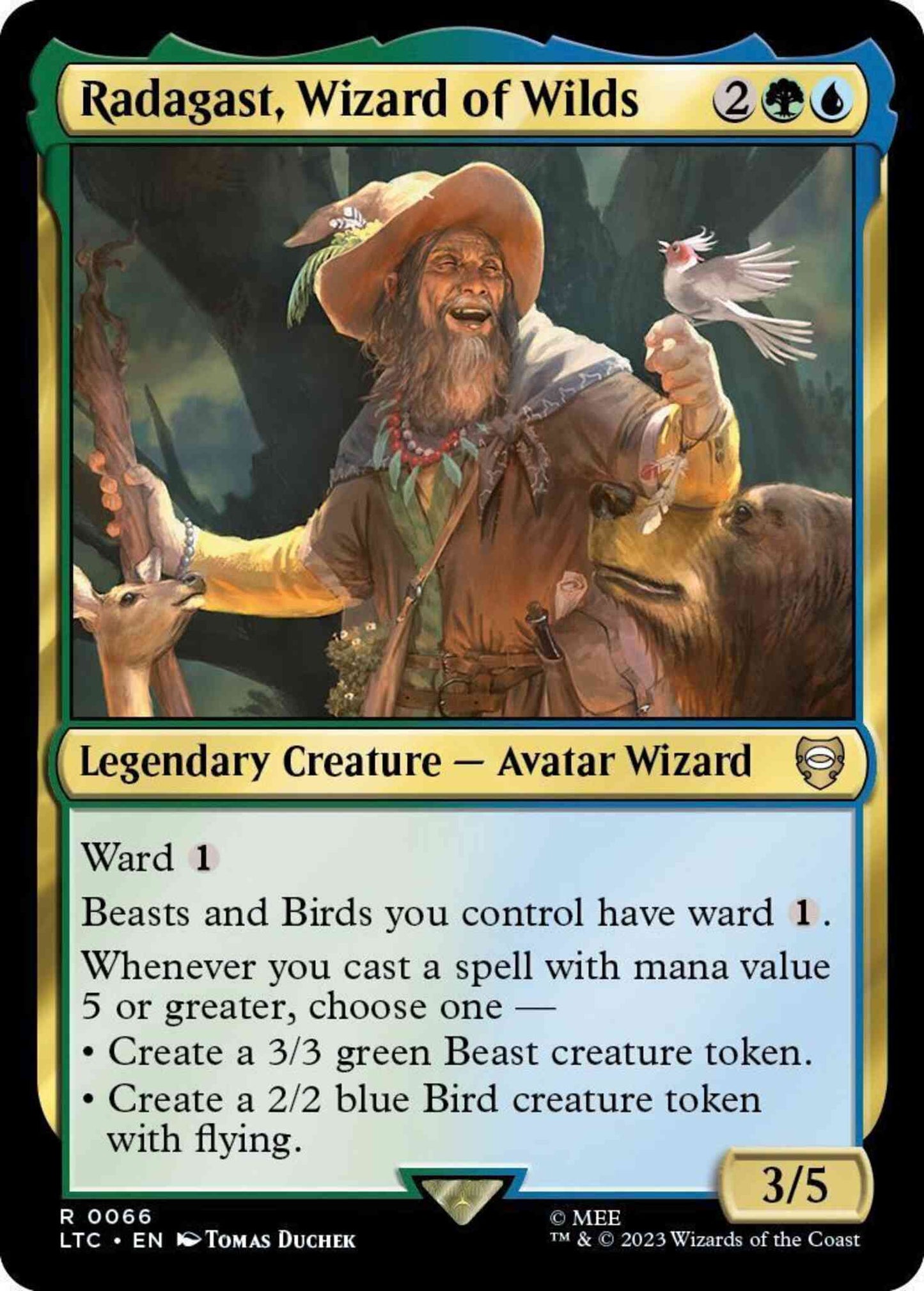 Radagast, Wizard of Wilds [66] [The Lord of the Rings: Tales of Middle-earth: Commander] [Non-Foil]
