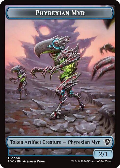 Elemental Token (21) // Phyrexian Myr Token (08) [Secrets of Strixhaven: Commander: Tokens] [Non-Foil]