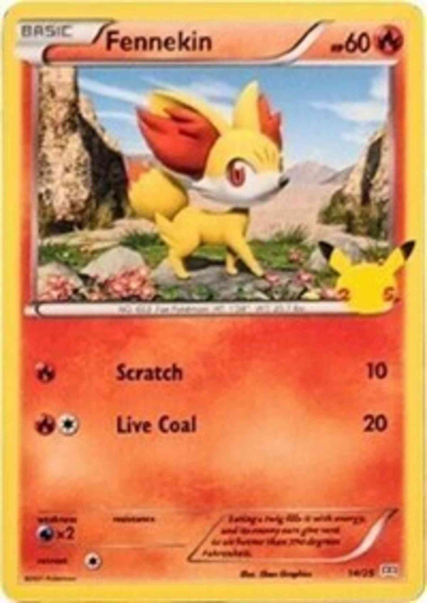 Fennekin - McDonald's 25th Anniversary - 14/25 - Promo [mcd21-14] [Non-Holo]