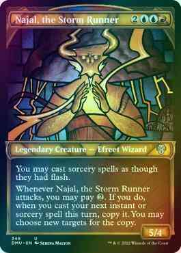 Najal, the Storm Runner [348] [Stained Glass Showcase] [Dominaria United] [Textured Foil]